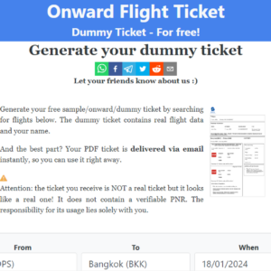 onward flight ticket